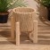 A set of wicker pots, 3 pcs, 29x29x22 cm, col. Dark beige