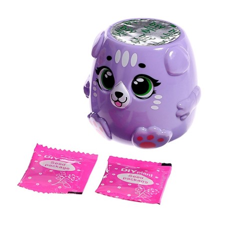 Set for experiments "Kotiki. We grow grass ", purple pot-1