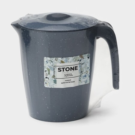 Sugar & Spice Stone picnic, 4 items: Bench 1.9 L, 3 glasses 0.35 liters-9