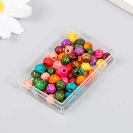 Beads for creativity, wood in the jar "Balls with beam Color" set 30 pcs d = 0.7 cm-3