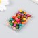 Beads for creativity, wood in the jar "Balls with beam Color" set 30 pcs d = 0.7 cm
