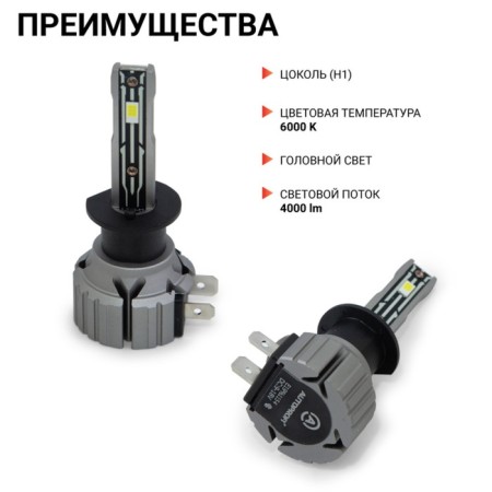 LED AUTOPROFI, H1, 12V / 15W, 6000K, 4000 LM.-3