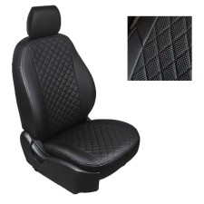 Auto-Chelecs from eco-leather rhombus for Skoda Rapid Sedan Aless 2014-n., Set
