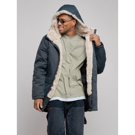 Winter male park, size 56, dark gray color-4