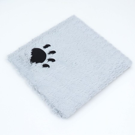 Sungory with a pillow square chubby "Belka", 45 x 45 x15 cm, fur, satin, periodkens, gray-4