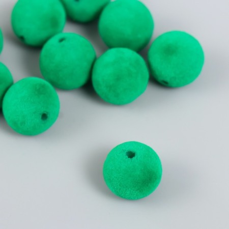 Beads for creativity velvet spraying "Green Forest" set 10 pcs d = 1.4 cm