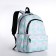 Youth backpack from textiles 2 of the lightning department, 3 pockets, blue/lilac color