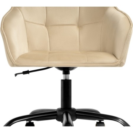 Computer chair Oisha plastic/velor, black/beige 56x63x80 cm-5
