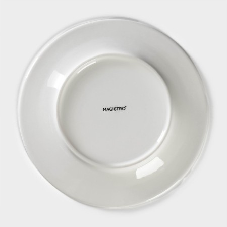 Porcelain dining plate Magistro Rodos, D = 20.6 cm, white color-9