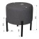Pouffer "Charlie", 400 × 400 × 450 mm, artificial wool Cardif 20, dark gray color