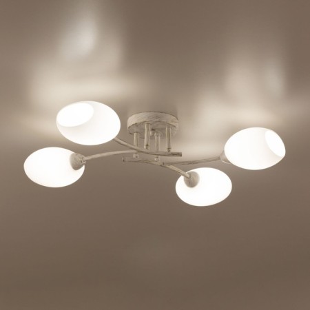 Ceiling chandelier Citilux "Florida" CL148140, 65.5x51x14.5 cm, 4x60W, E14, white color-6