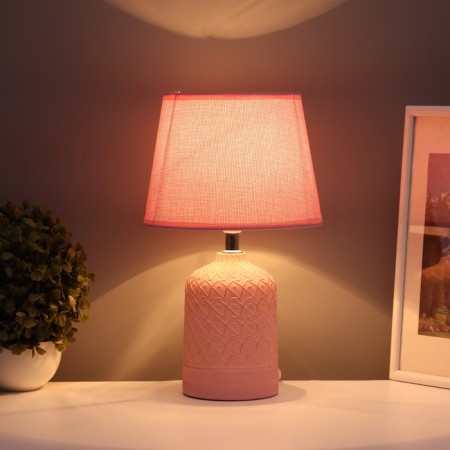 Table lamp "pattern" 1x40W E14 pink 20x20x34cm-1