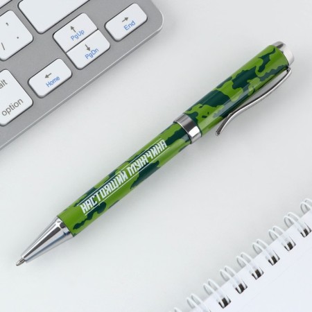 Metal pen "Real man", blue paste 1.0 mm-2