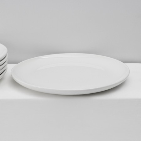 A set of plates of porcelain dining Magistro Mien, 6 objects: d = 21 cm, white color-2