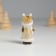 Polystone souvenir "Baby in a hat-hut, in a golden fur coat, with a wreath" 2.2x2.2x5 cm