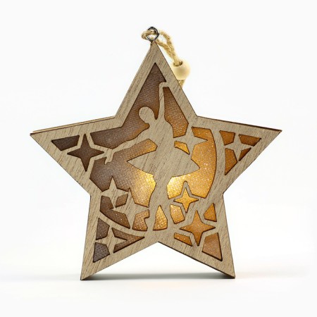 Suspension on a Christmas tree with the light "Ballerina", 11.5 x 11 cm-5