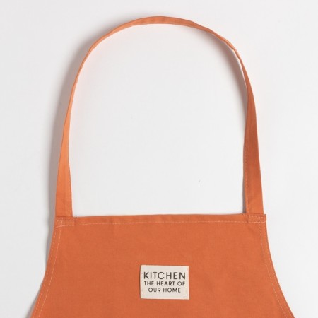 Apron Ethel Kitchen 60x70 cm, orange color, 100% cotton, sarzha 220 g/m2-4