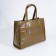 Luggage bag, external pocket, long belt, green-brown color