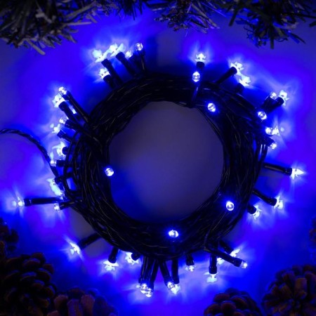 Garland “thread” 5 m, IP20, dark thread, 50 LED, glow blue, 8 modes, 220 V