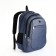 School backpack from textiles on lightning, 5 pockets, blue color