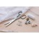 English pins, 31 mm, 10 pcs, silver color