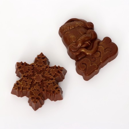 Chocolate figures "Snowflake and snake 2025", 160 g-2