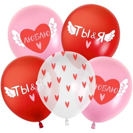 Shar Latex 12 "Valentine", 5 tbsp., 25 pcs., Mix
