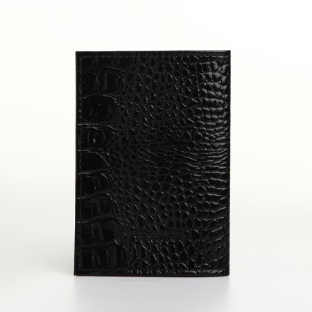 Covers for passport, textura, black color-1