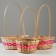 Camping set, 27x21x10/38 cm, 24x19x10/36 cm, 22x18x10/34 cm, 3 pcs, pink, bamboo