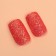 Lighting nails "Shine", 12 pcs, with sparkles, with adhesive plates, shape soft square, red