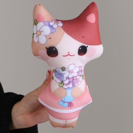 Antistress toy "kitten with flowers"-6