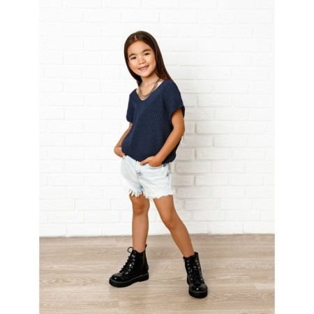 Жилет для девочки Amarobaby Knit, рост 134 см, цвет синий-11