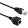 Buro Bu-C5ExtND-1M-B UTP CAT5E Solid 1m Black RJ-45 (M) -RJ-45 (F)