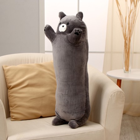 Soft toy-podushka "kitten", 70 cm, dark gray-2