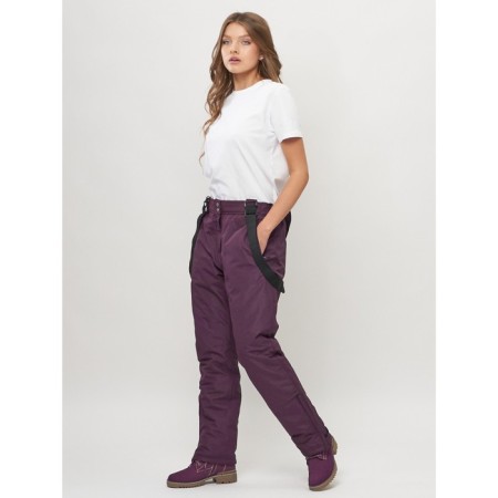 Ski-loving pants, size 50, dark purple color-1