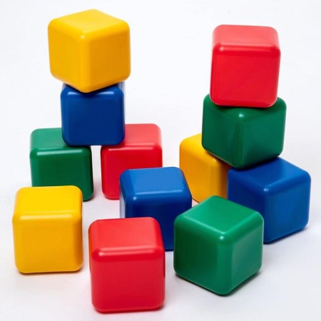 A set of colored cubes, 12 pieces, 12 x 12 cm-4