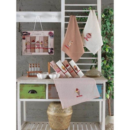 A set of wuffed napkins Diva Afrodita Ceylin "ice cream", size 40x60 cm, 7 pcs-1