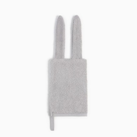 Set of crumb I (towel-angle, mitten, bib), gray, 100% HL, 360 gr/m2-10