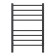 Terminus heated towel rail "Sicily" P8, 500x800 mm, dimmer, black matte