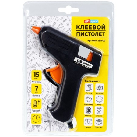 The adhesive gun ArtSpace, 15 W, for a rod 7 mm, blister, 267900