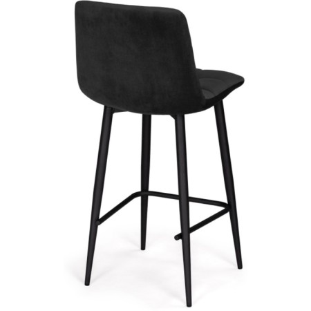 Hilly stool for metal/velor, black/black 43x42x93 cm-3
