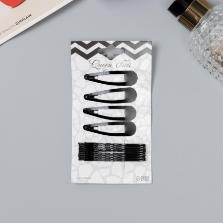 Invisible hair "Classic" (set of 14 pcs) 6 cm 5 cm, black