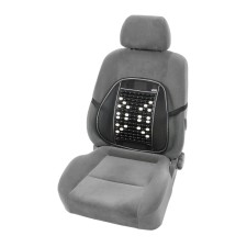 Orthopedic back on the seat with a massager, 40 × 40 cm, black