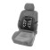 Orthopedic back on the seat with a massager, 40 × 40 cm, black