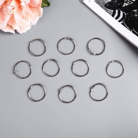 Rings for creativity (photo albums) "silver" int. D = 3 cm external. D = 3.4 cm nr 10 pcs-1