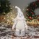 Soft toy "Santa Claus in a shiny cap" 36x19 cm, silver-white