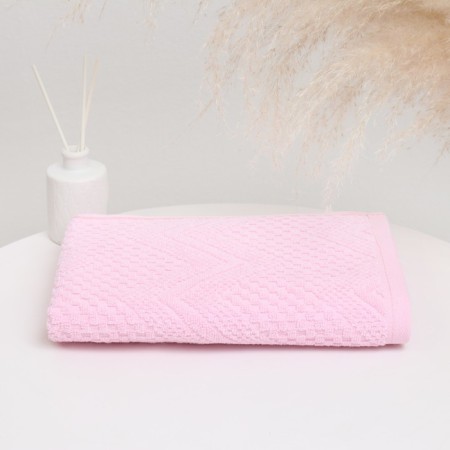 Terry "pattern", powder color, 70x130 cm, cotton, 450g/m