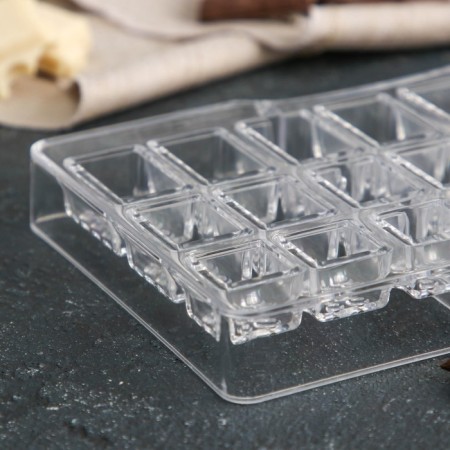 Form for chocolate and sweets "Lego", 24 cells, 20 × 12 × 2.5 cm, depth 1.5 cm-1