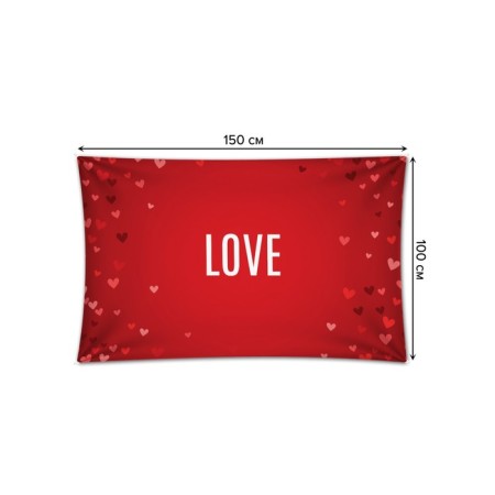 Decorative panel with photo printing "Love", horizontal, size 100x150 cm-1