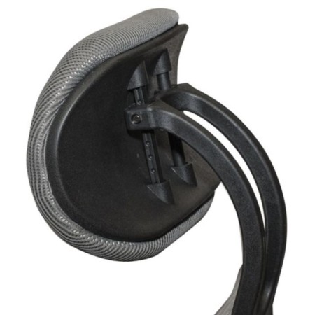 The chair of the operator Brabix Saturn ER-400, with a headrest, combined black/gray-7